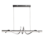 Люстра линейная черного цвета с волнообразным металлическим элементом Luke Lampco Tracer Lamp варинант исполнения - 2 | Loft Concept в Красноярске