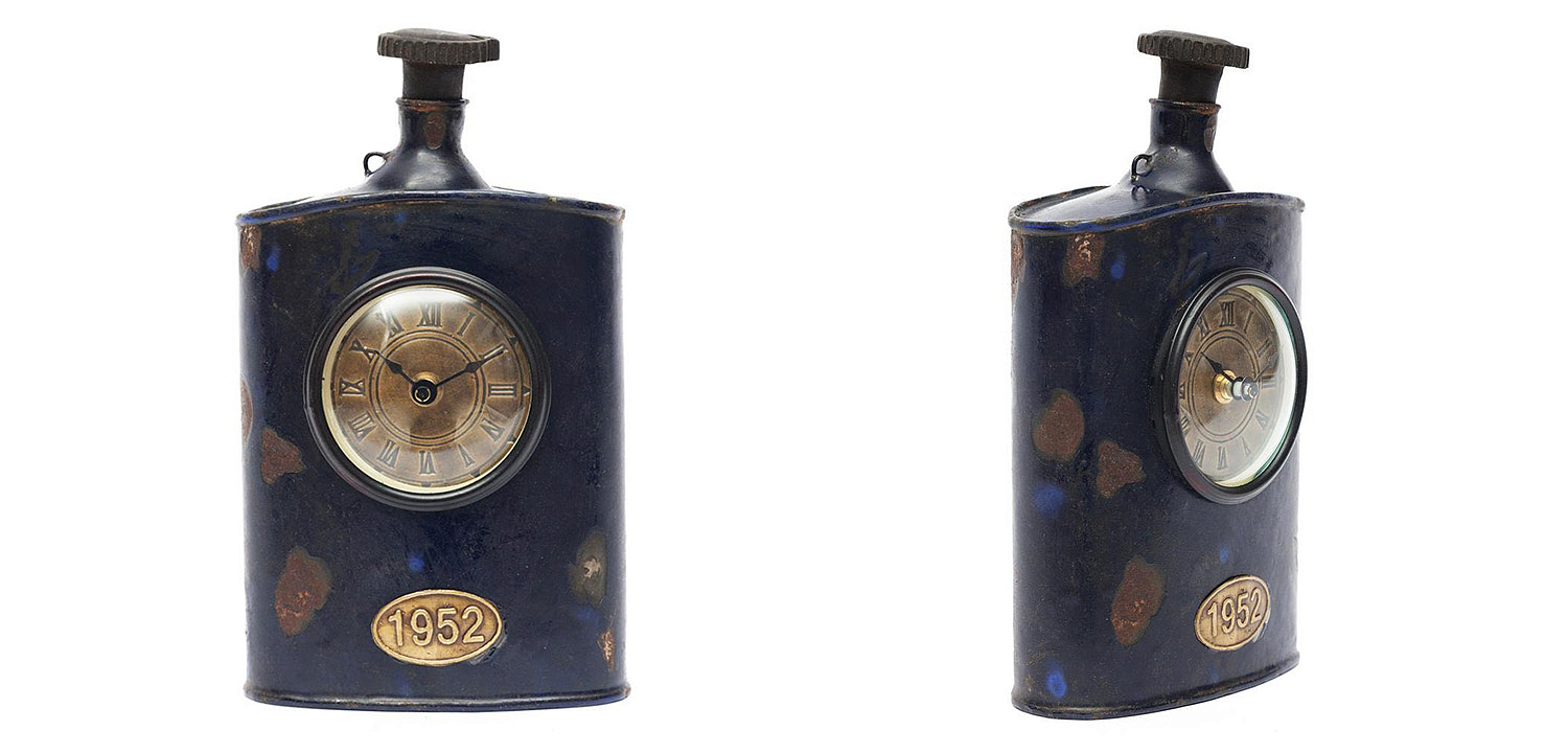 Часы Antique Indian Bottle of Brandy Clock - Loft-Concept в Красноярске
