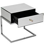 Тумбочка зеркальная с ящиком Mirror Chrome Cabinet варинант исполнения - 2 | Loft Concept в Красноярске