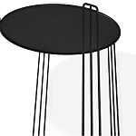 Стол журнальный круглый со столешницей из стекла Gold and Black Marble варинант исполнения - 3 | Loft Concept в Красноярске