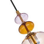 Подвесной светильник со стеклянным плафоном в форме бокала янтарного цвета Prestige варинант исполнения - 3 | Loft Concept в Красноярске