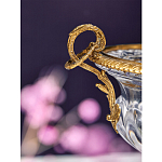 Чаша из прозрачного стекла с бронзовой подставкой и ручками Eden Garden варинант исполнения - 3 | Loft Concept в Красноярске