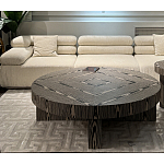 Столик журнальный круглый с полосатым узором Zebroids варинант исполнения - 5 | Loft Concept в Красноярске