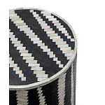 Приставной круглый столик с инкрустацией Black and White Geometry Stool варинант исполнения - 2 | Loft Concept в Красноярске