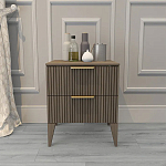 Тумба прикроватная коричневая с двумя ящиками Harper Line варинант исполнения - 2 | Loft Concept в Красноярске