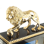 Настольный письменный набор из лазурита с декором в виде льва Golden Lion варинант исполнения - 4 | Loft Concept в Красноярске