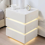Умная прикроватная тумба с беспроводной зарядкой и подсветкой Smart Bedside Table варинант исполнения - 4 | Loft Concept в Красноярске