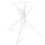 Стол обеденный с круглой столешницей из керамики на четырех белых ножках Sand Ceramics варинант исполнения - 5 | Loft Concept в Красноярске