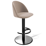 Барный стул вращающийся со спинкой Бежевый Велюр Vendramin Chair варинант исполнения - 1 | Loft Concept в Красноярске