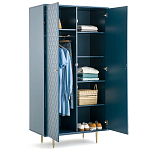 Шкаф двухдверный Scale Ornament Blue Wardrobe варинант исполнения - 6 | Loft Concept в Красноярске