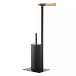 Держатель для туалетной бумаги с ершиком Black Bathroom Accessory варинант исполнения - 3 | Loft Concept в Красноярске