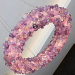 Люстра кргулая из фиолетового хрустального камня Purple Diamond варинант исполнения - 2 | Loft Concept в Красноярске