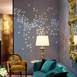 Обои ручная роспись Gingko Colourway SC-98 on Gun Metal dyed silk варинант исполнения - 2 | Loft Concept в Красноярске