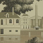 Обои ручная роспись Monuments of Paris Terre Foncée on scenic paper варинант исполнения - 3 | Loft Concept в Красноярске