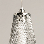 Люстра круглая каскадня с 5-ю плафонами из металлической сетки Mesh Lampshade Lighting варинант исполнения - 9 | Loft Concept в Красноярске