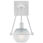 Бра белое с матовым стеклянным плафоном в форме шара White Lighthouse варинант исполнения - 2 | Loft Concept в Красноярске