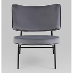 Мини-кресло District Lounge велюр серый варинант исполнения - 4 | Loft Concept в Красноярске