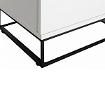 Шкаф-витрина белая с полками и стеклянной дверью Strict Lines варинант исполнения - 5 | Loft Concept в Красноярске