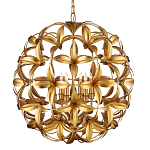 Люстра в форме шара из золотых лепестков Hanging Flowers варинант исполнения - 1 | Loft Concept в Красноярске