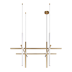 Люстра с 6-ю цилиндрическими плафонами на тонких тросах Trumpet tube варинант исполнения - 6 | Loft Concept в Красноярске