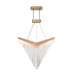 Люстра золотого цвета в форме галочки с каскадом длинных прозрачных трубок Eurofase варинант исполнения - 2 | Loft Concept в Красноярске