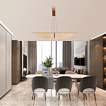 Люстра подвесная в форме веера из металла золотого цвета Gold Solace  варинант исполнения - 2 | Loft Concept в Красноярске