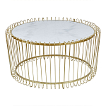 Журнальный столик с столешницей из мрамора на металлическом основании Table Vertical Planes варинант исполнения - 1 | Loft Concept в Красноярске