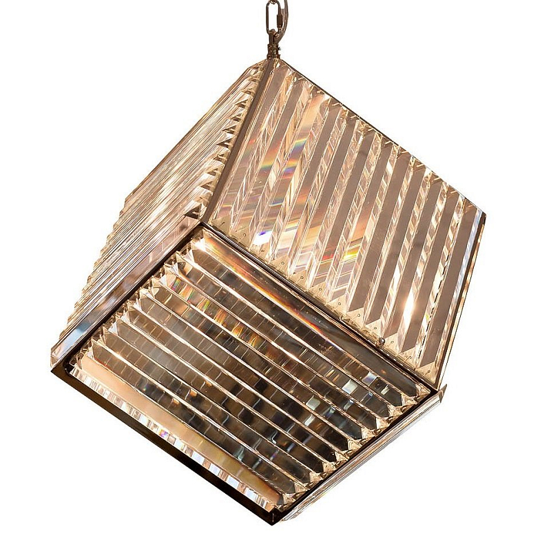 Люстра Cube Jalousie Pendant Глянцевое золото Черный Прозрачный Люстра Cube Jalousie Pendant Глянцевое золото Черный Прозрачный в Красноярске | Loft Concept