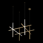 Люстра с 6-ю цилиндрическими плафонами на тонких тросах Trumpet tube варинант исполнения - 5 | Loft Concept в Красноярске