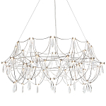 Люстра с каркасом из тонких металлических нитей и хрустальными подвесками Crystal Metal Threads Chandelier 100 варинант исполнения - 1 | Loft Concept в Красноярске