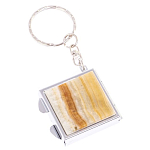 Зеркало брелок складное двухстороннее из натурального камня Оникс Silver Stone Mirrors варинант исполнения - 4 | Loft Concept в Красноярске