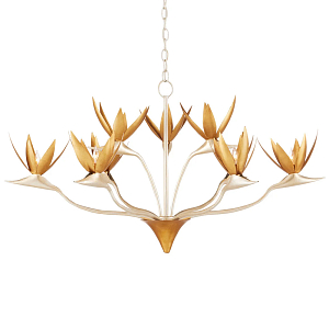 Люстра с плафонами в виде цветов Golden Bird of Paradise
