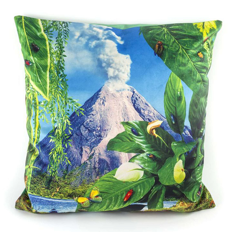 Подушка Seletti Volcano Toiletpaper Зеленый Голубой Серый Подушка Seletti Volcano Toiletpaper Зеленый Голубой Серый в Красноярске | Loft Concept