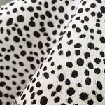 Мебельная ткань Искусственный мех  белый леопард 90 см T5-3 варинант исполнения - 2 | Loft Concept в Красноярске