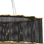 Люстра овальная в сочетании черного и золотого цвета Mesh Lighting варинант исполнения - 1 | Loft Concept в Красноярске