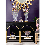 Чаша из прозрачного стекла с бронзовой подставкой и ручками Eden Garden варинант исполнения - 5 | Loft Concept в Красноярске