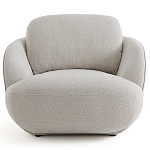 Полукруглое кресло из обивки меланж Halle Melange Armchair варинант исполнения - 3 | Loft Concept в Красноярске