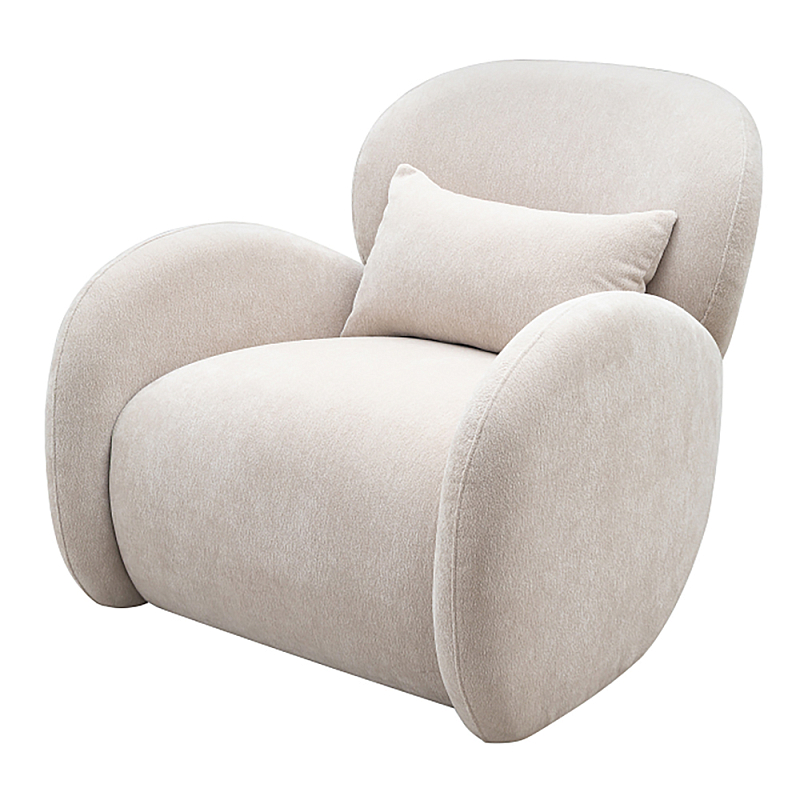 Кресло Rafael Accent Chair Молочный Черный в Красноярске | Loft Concept 