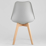 Стул с основой из пластика и мягким сиденьем Arvika Grey варинант исполнения - 5 | Loft Concept в Красноярске