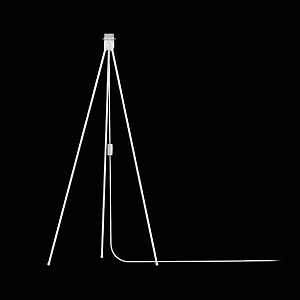 Штатив белый для светильника напольный, длина провода 3 м