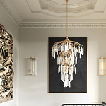 Люстра многоярусная с трубчатыми подвесками Dripping Crystals варинант исполнения - 4 | Loft Concept в Красноярске