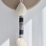 Аксессуар на стену диск из нитей Wall Decor White Thread Disc  варинант исполнения - 2 | Loft Concept в Красноярске