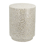 Приставной столик с рисунком из раковин устриц Bone Inlay варинант исполнения - 1 | Loft Concept в Красноярске