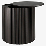 Черный приставной стол с местом для хранения Smart Textured Table варинант исполнения - 1 | Loft Concept в Красноярске