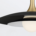 Подвесной светильник с плафоном в форме плоского купола и белой шарообразной лампой Eurofase варинант исполнения - 3 | Loft Concept в Красноярске