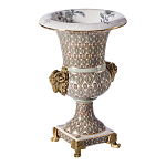 Ваза с овнами из фарфора с бронзовыми элементами Bronze Aries варинант исполнения - 2 | Loft Concept в Красноярске