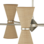 Люстра серебряного цвета с тканевыми абажурами Loft Rope Light варинант исполнения - 1 | Loft Concept в Красноярске