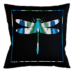 Подушка декоративная стрекоза сине-зеленая Ikat Pattern варинант исполнения - 1 | Loft Concept в Красноярске