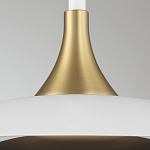 Подвесной светильник с плафоном в форме плоского купола и белой шарообразной лампой Eurofase варинант исполнения - 11 | Loft Concept в Красноярске