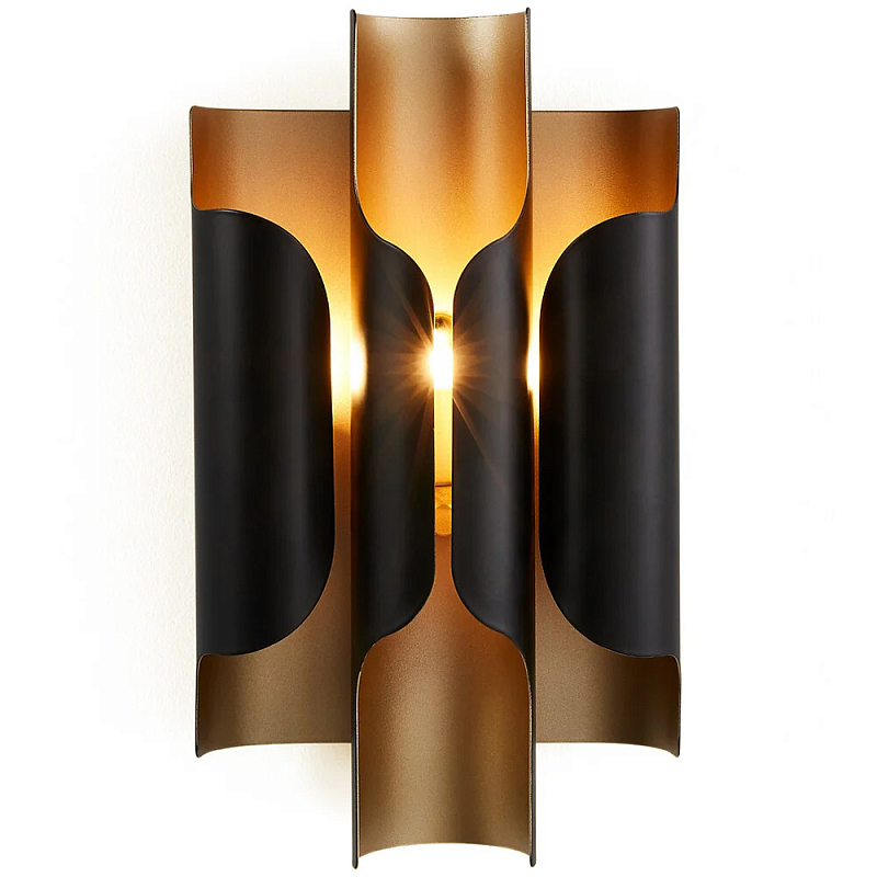 Бра из металла Dolton Wall Lamp Black Черный Латунь Бра из металла Dolton Wall Lamp Black Черный Латунь в Красноярске | Loft Concept